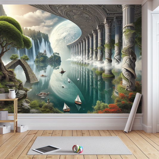 papier peint trompe l'oeil 4 murs