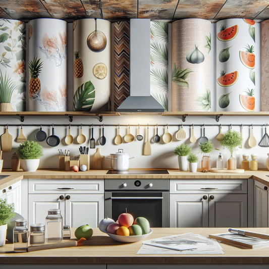 papiers peints cuisine lessivable 4 murs