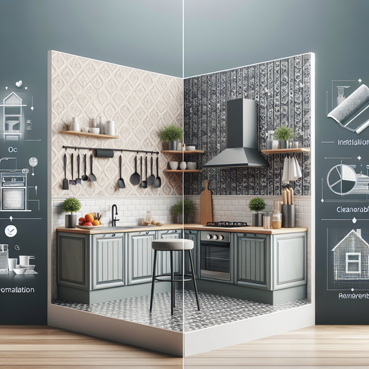 papier peint cuisine lessivable 4 murs