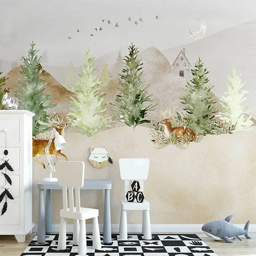 papier peint animaux forêt