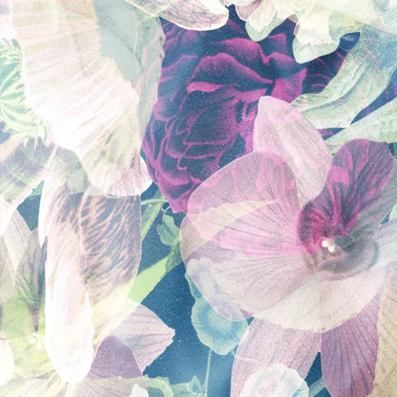 papier peint panoramique fleurs - 1M²