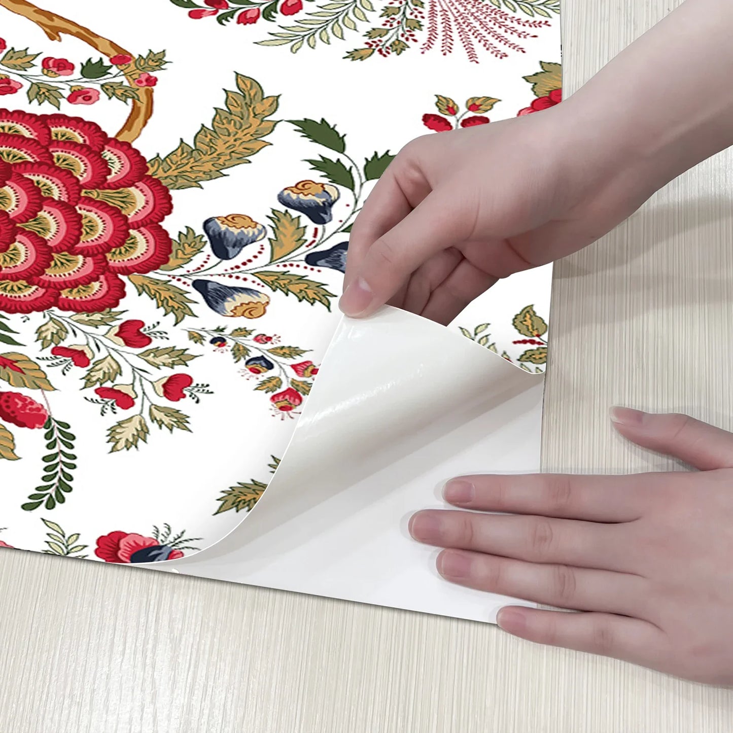 papier peint végétal salon - WHITE / 300cmx44cm