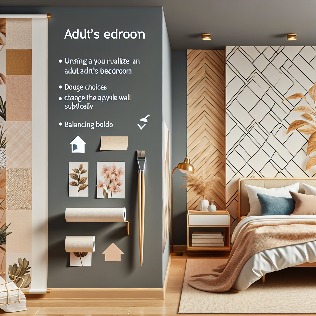 4 murs papier peint chambre adulte