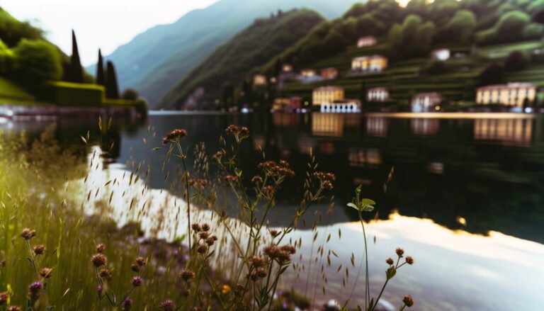 papier peint lago di como