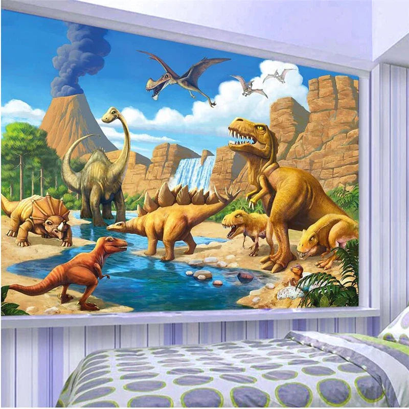 papier peint dinosaure 3d - 1 m2