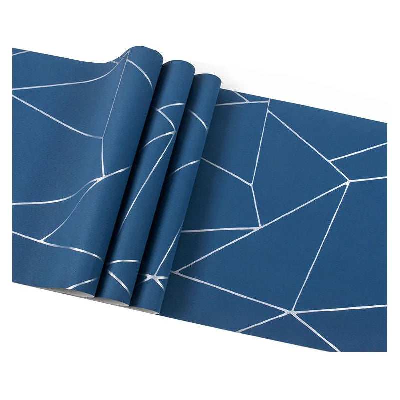 papier peint géométrique bleu