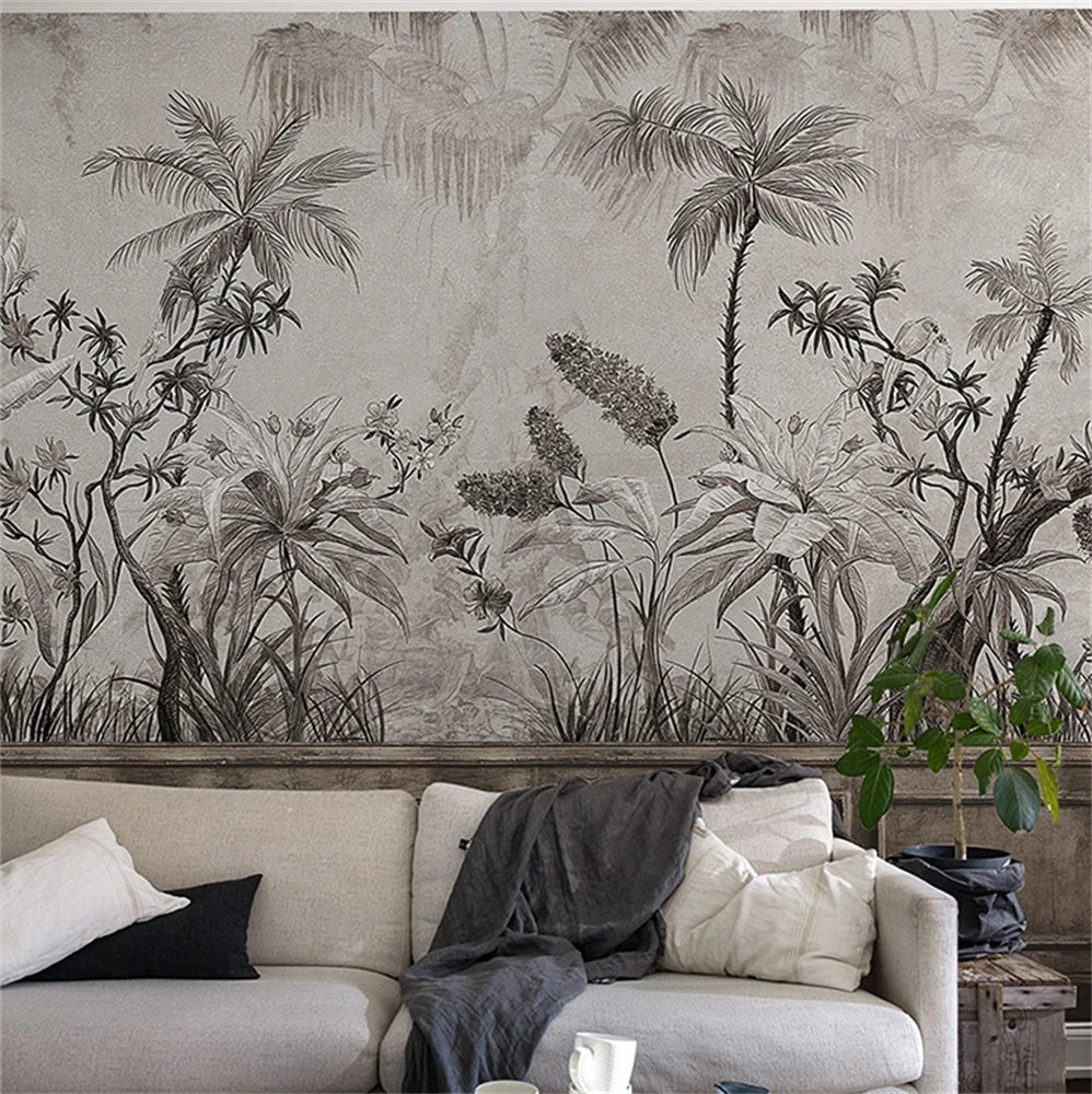 papier peint jungle chambre - 1m²