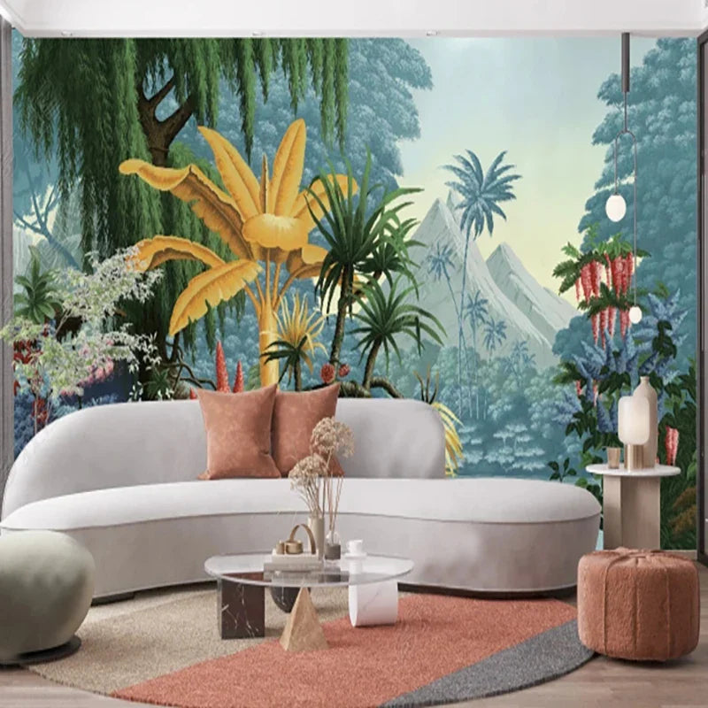 papier peint jungle chambre adulte