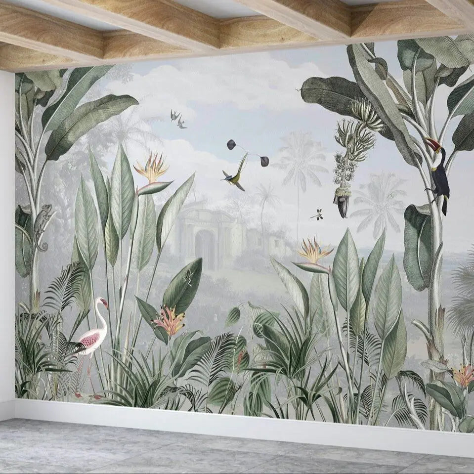 papier peint jungle tropical - 1M²