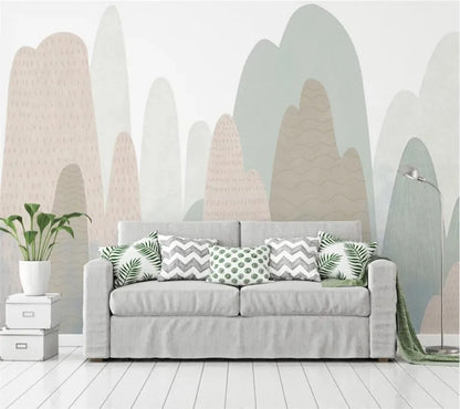 papier peint montagne scandinave - 1M²