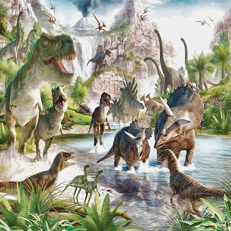 papier peint panoramique dinosaure - 1M²